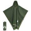 vidaXL Regnponcho med huva 2-i-1 gr&ouml;n 223x145 cm
