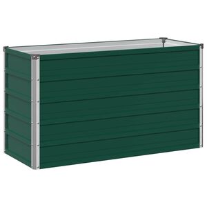 vidaXL H&ouml;jd Tr&auml;dg&aring;rdsb&auml;dd Gr&ouml;n 100 x 40 x 55 cm kallvalsad st&aring;l