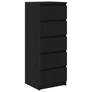vidaXL Sk&auml;nk med l&aring;dor svart ek 37,5x35x99 cm konstruerat tr&auml;