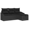 vidaXL Soffset 4 st Svart konstrotting