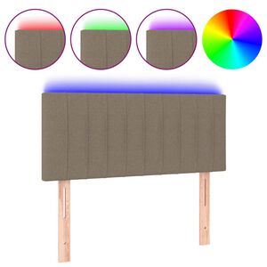 vidaXL S&auml;nggavel LED taupe 100 x 5 x 78/88 cm tyg