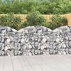 vidaXL Gabion bågformad 150x30x100/120 cm galvaniserat järn