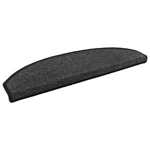 vidaXL Sj&auml;lvh&auml;ftande trappmattor 15 st 80 x 24,5 x 3,5 cm Antracit