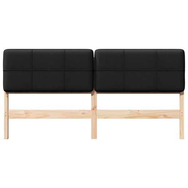 vidaXL Kl&auml;dd s&auml;nggavel Brun och svart 200 cm Massiv furu