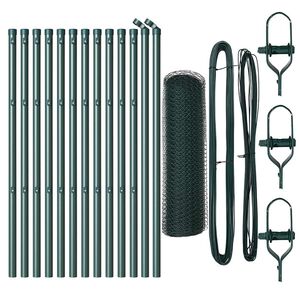 vidaXL St&auml;ngselstolpe Gr&ouml;n 25 x 0,5 m (13 mm n&auml;t) St&aring;l