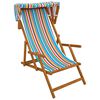 vidaXL Deck Chair 3 Position Massiv Eukalyptus Tr&auml; Flerf&auml;rgsdesign