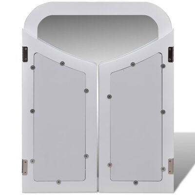 vidaXL Sminkbord med 3-i-1 spegel och pall 2 lådor vit