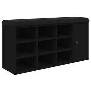 vidaXL Skob&auml;nk svart 102x32x50 cm konstruerat tr&auml;