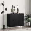 vidaXL Sideboard Svart Ek 90 x 32,5 x 80 cm Konstruerat tr&auml;