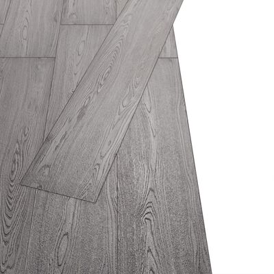 vidaXL Ej självhäftande PVC-golvplankor 5,26 m² 2 mm mörkgrå