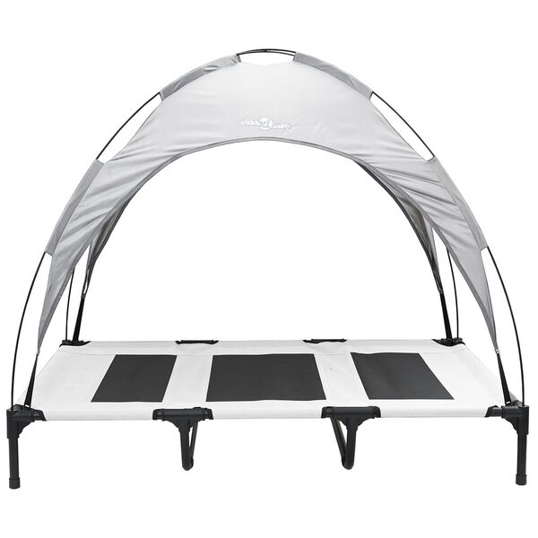 vidaXL Hunds&auml;ng Silvergr&aring; 122 x 93 x 106,5 cm St&aring;l