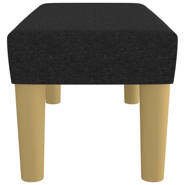 vidaXL Bänk svart 70x30x30 cm tyg