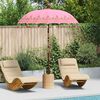 vidaXL Balinesisk Parasol Rosa 185 x 185 x 260 cm Bomull