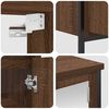 vidaXL Badrumsm&ouml;bler set 2 delar brun ek konstruerat tr&auml;