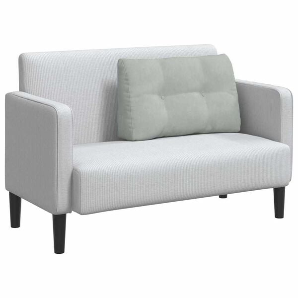 vidaXL Ryggkudde Ljusgr&aring; 80 x 24 x 50 cm Sammet