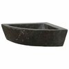 vidaXL Handfat Gr&aring; (38-45) x (38-45) x 12 cm Flodsten