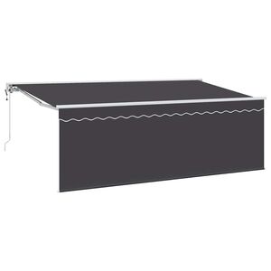 vidaXL Utdragbar markis Antracit 350 x 200 cm Polyester och aluminium