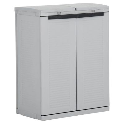 vidaXL Soptunna Eco Cabinet 68x39x89 cm grå och svart