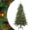 vidaXL Plast Hingad Julgran med 150 LED-lampor Gr&ouml;n 150 cm PE och PVC