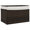 vidaXL Tv&auml;ttkorg med lock m&ouml;rkbrun 55,5x35x34 cm konstrotting