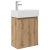 vidaXL Badrumsspegel med kran Artisan-ek 45,5 x 22,5 x 84 cm