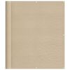 vidaXL Balkongsk&auml;rm beige 120x1000 cm 100% polyester oxford