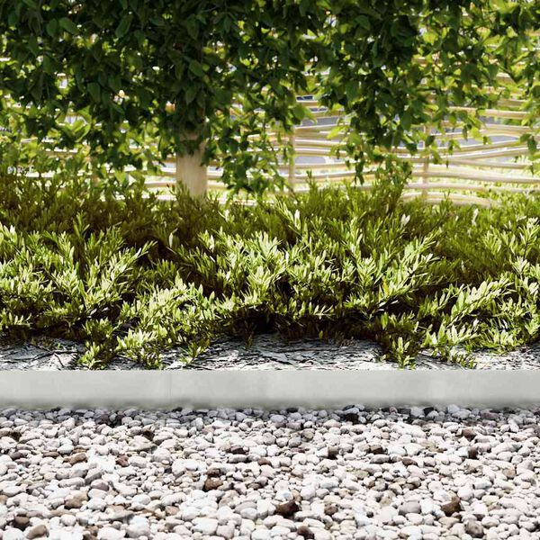 vidaXL Kant f&ouml;r gr&auml;smatta 30 pcs Silver 100 x 0,05 x 20 cm