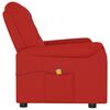 vidaXL Massagefåtölj 2-sits vinröd konstläder