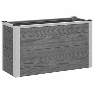 vidaXL Upph&ouml;jd odlingsl&aring;da Gr&aring; 75 x 30 x 42 cm WPC och aluminium