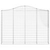vidaXL Gabioner bågformade 6 st 200x30x140/160 cm galvaniserat järn