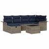 vidaXL Tr&auml;dg&aring;rdsoffset 7 st Poly rattan