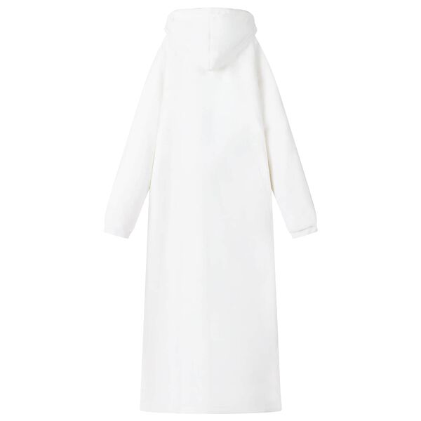 vidaXL Filt-hoodie Vit l Fleece och Flanell