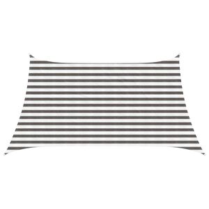vidaXL Sols&auml;tt segel Rektangul&auml;r 3/4 x 2 m HDPE Ljusgr&aring; och vit.