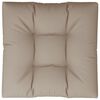 vidaXL Palldyna taupe 80x80x12 cm tyg