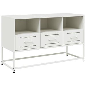 vidaXL TV-sk&aring;p vit 100,5x39x60,5 cm st&aring;l