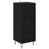 vidaXL Sideboard Svart ek 34 x 34.5 x 90 cm Konstruerat tr&auml;