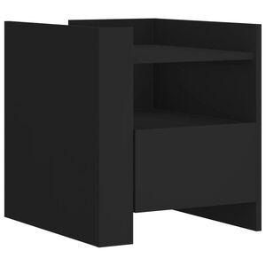 vidaXL S&auml;ngbord svart 45x50x50 cm konstruerat tr&auml;