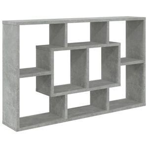 vidaXL V&auml;gghylla betonggr&aring; 85x16x52,5 cm konstruerat tr&auml;