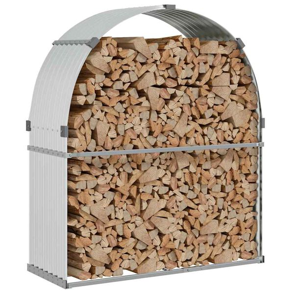 vidaXL Vedställ silver 120x45x140 cm galvaniserat stål