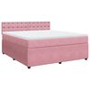 vidaXL Rams&auml;ng med madrass rosa 180x200 cm sammet