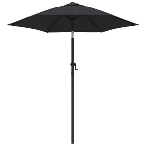 vidaXL Parasoll svart 200x224 cm aluminium