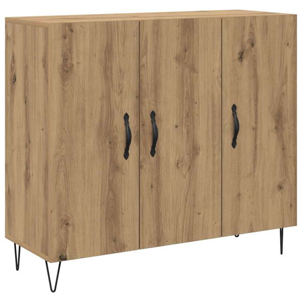 vidaXL Sideboard Artisan Ek 90 x 32,5 x 80 cm Konstruerat tr&auml;