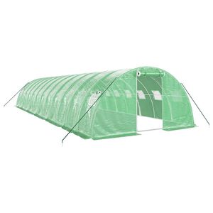 vidaXL V&auml;xthus med st&aring;lram gr&ouml;n 48 m&sup2; 12x4x2 m