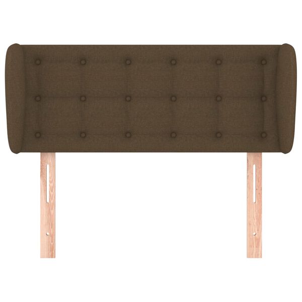 vidaXL S&auml;nggavel med kanter m&ouml;rkbrun 83x23x78/88 cm tyg