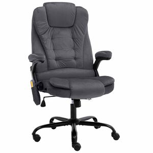 vidaXL Massagef&aring;t&ouml;lj m&ouml;rkgr&aring; sammet