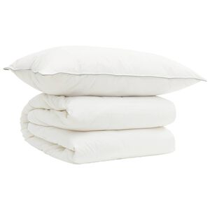 vidaXL T&auml;cke och kudde set 2 pcs 135x200 cm 4 &aring;rstider 140+220 GSM Ull