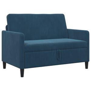 vidaXL Soffa med f&ouml;rvaring Bl&aring; 122 x 78 x 87 cm Polyester