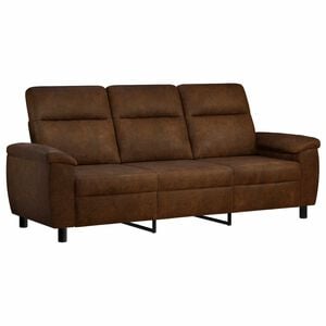 vidaXL Soffa Brun 214 x 90 x 95 cm Faux Mockal&auml;der