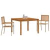 vidaXL Trädgårdsmöbelset 3 pcs Beige Poly rattan