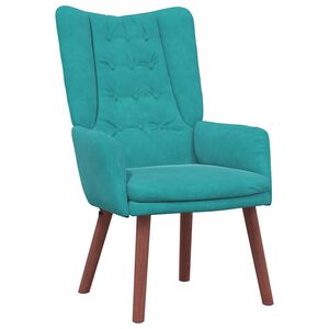 vidaXL f&aring;t&ouml;lj Turkos 63 x 67 x 94 cm Sammet